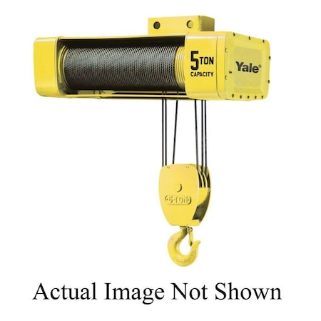 Yale Hoist CM  Electric Wire Rope Hoist, Single Reeving, Series Y80, 3 ton, 20 ft Lifting Height, 10 fpm Lift Y80L05020S10
